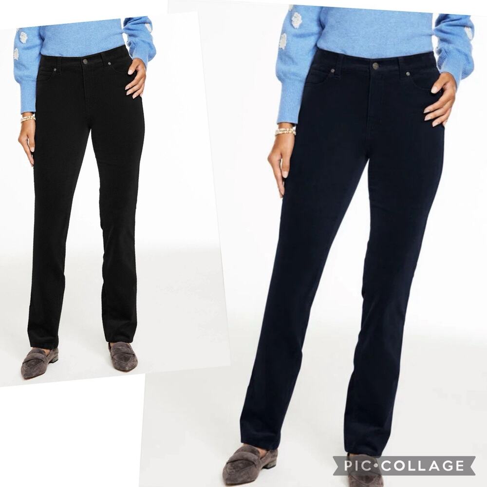 Talbots Heritage Black Corduroys Straight Leg Cotton Fall Winter Pants 18w
